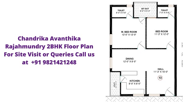 Chandrika Avanthika Rajahmundry 2bhk Floor Plan