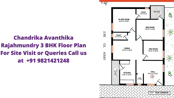 Chandrika Avanthika Rajahmundry 3bhk Floor Plan