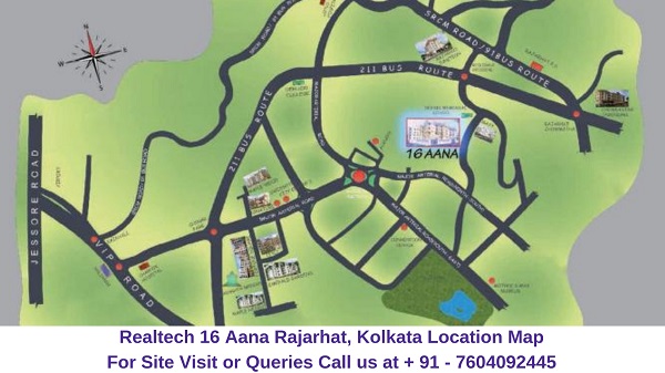 Realtech Nirman 16 Aana Rajarhat, Kolkata Location Map