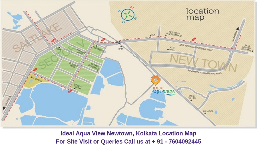 Ideal Aqua View Newtown, Kolkata Location Map