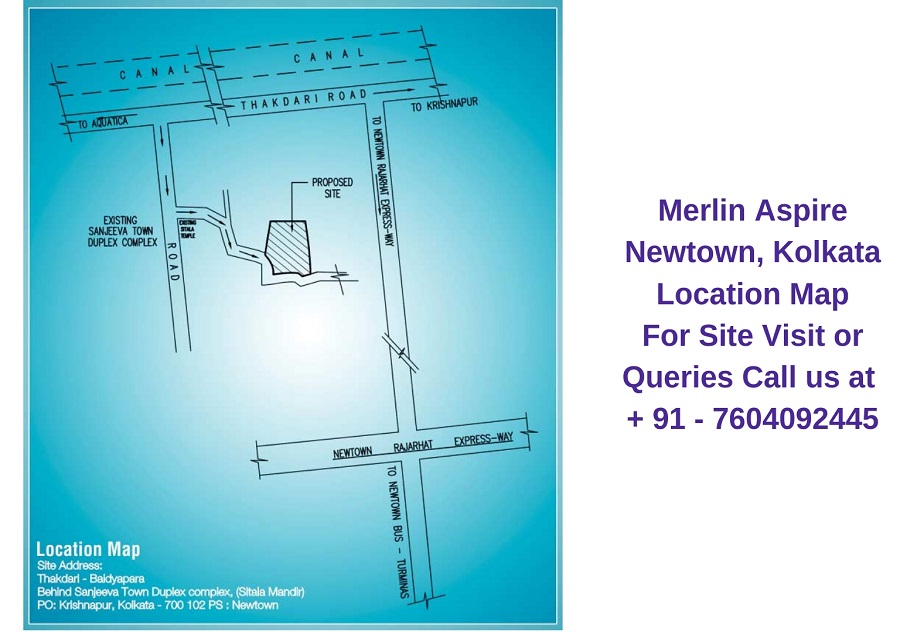 Merlin Aspire Newtown Kolkata Location Map