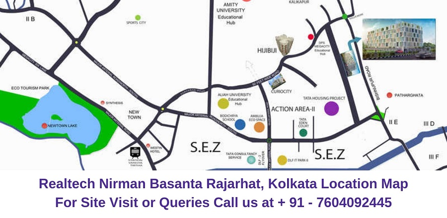 Realtech Nirman Basanta Rajarhat, Kolkata Location Map