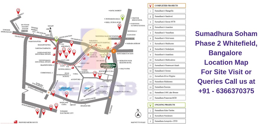 Sumadhura Soham Phase 2 Whitefield, Bangalore Location Map