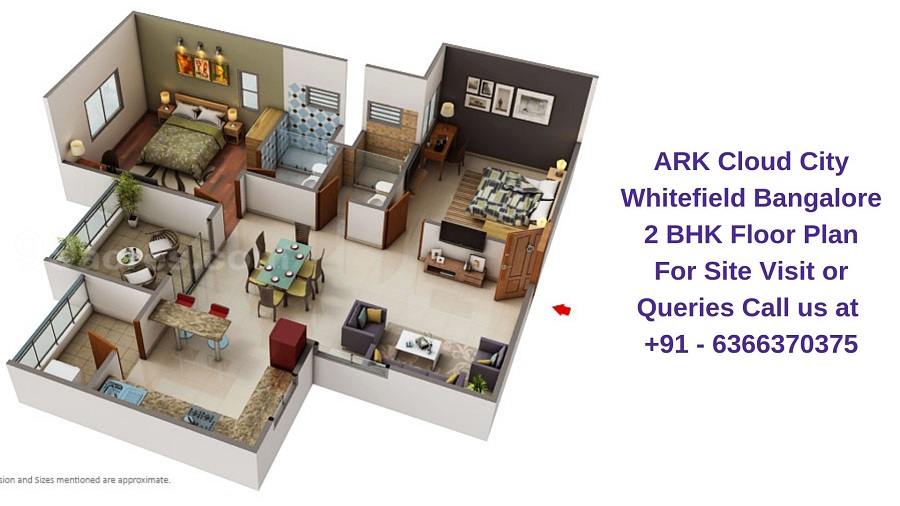 ARK Cloud City Whitefield Bangalore 2 BHK Floor Plan