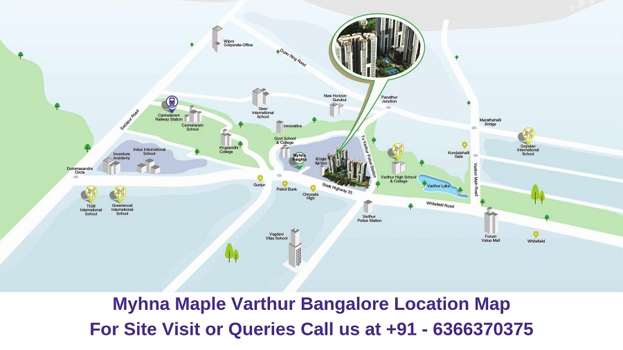 Varthur Hobli Bangalore Map Myhna Maple Varthur Road Bangalore Location Map   Regrob