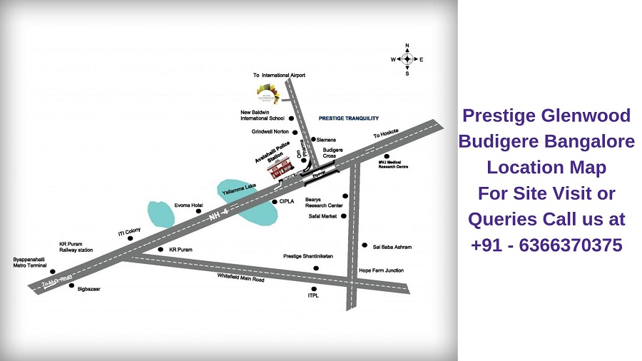Prestige Glenwood Budigere Road Bangalore Location Map