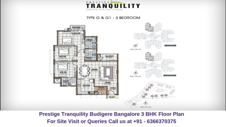 Prestige Tranquility Budigere Bangalore 3 BHK Floor Plan Regrob