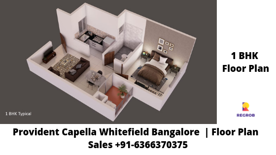 Provident Capella 1 BHK Floor Plan