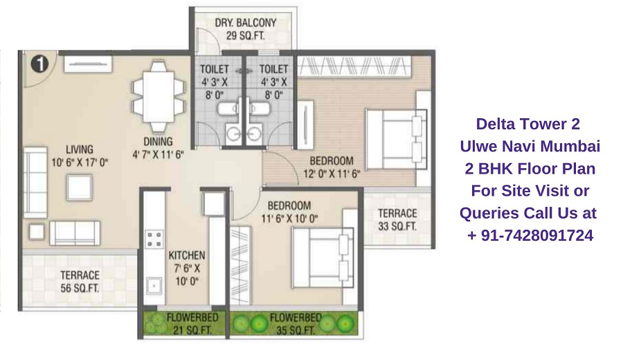 Delta Tower 2 Ulwe Navi Mumbai 2 BHK 