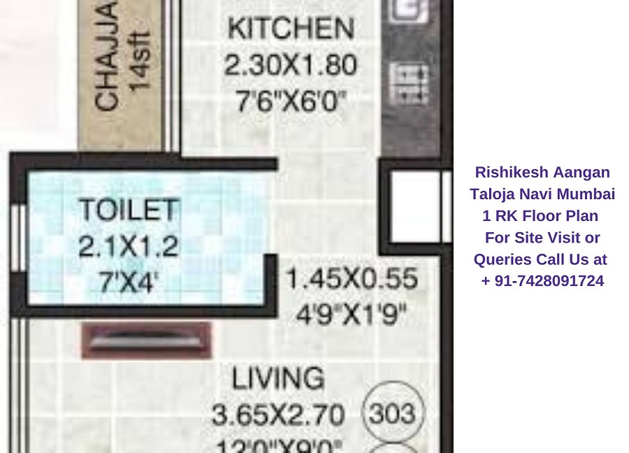 Rishikesh Aangan Taloja Navi Mumbai 1 RK Floor Plan