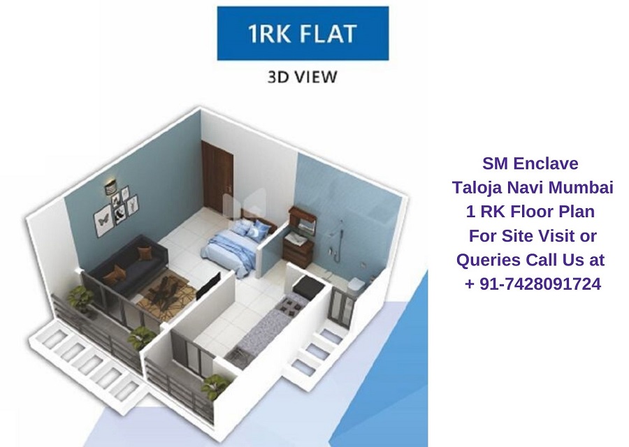 SM Enclave Taloja Navi Mumbai 1 RK Floor Plan - Regrob