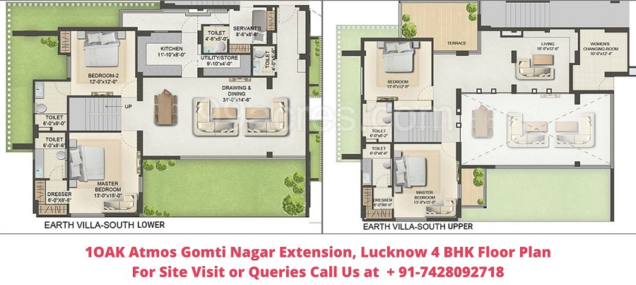 1OAK Atmos Gomti Nagar Extension, Lucknow 4 BHK Floor Plan