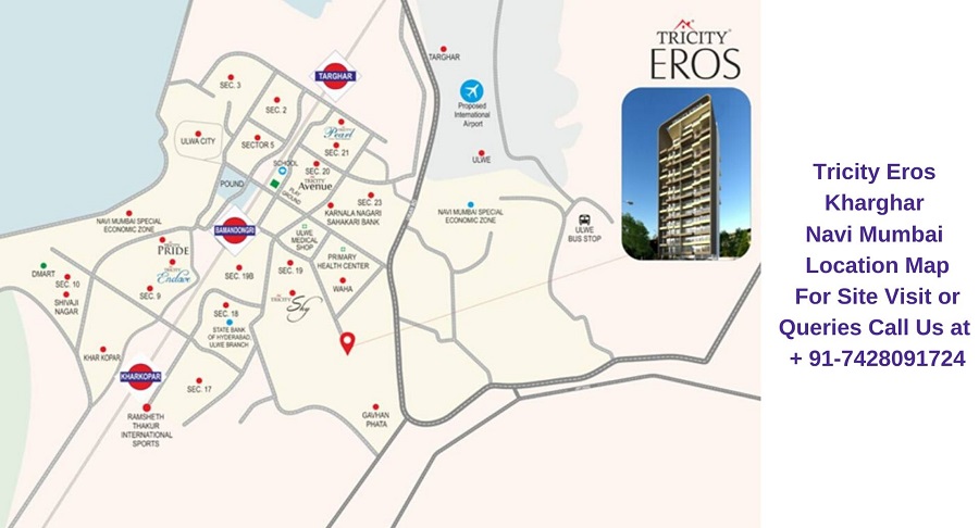 Tricity Eros Kharghar Navi Mumbai Location Map 