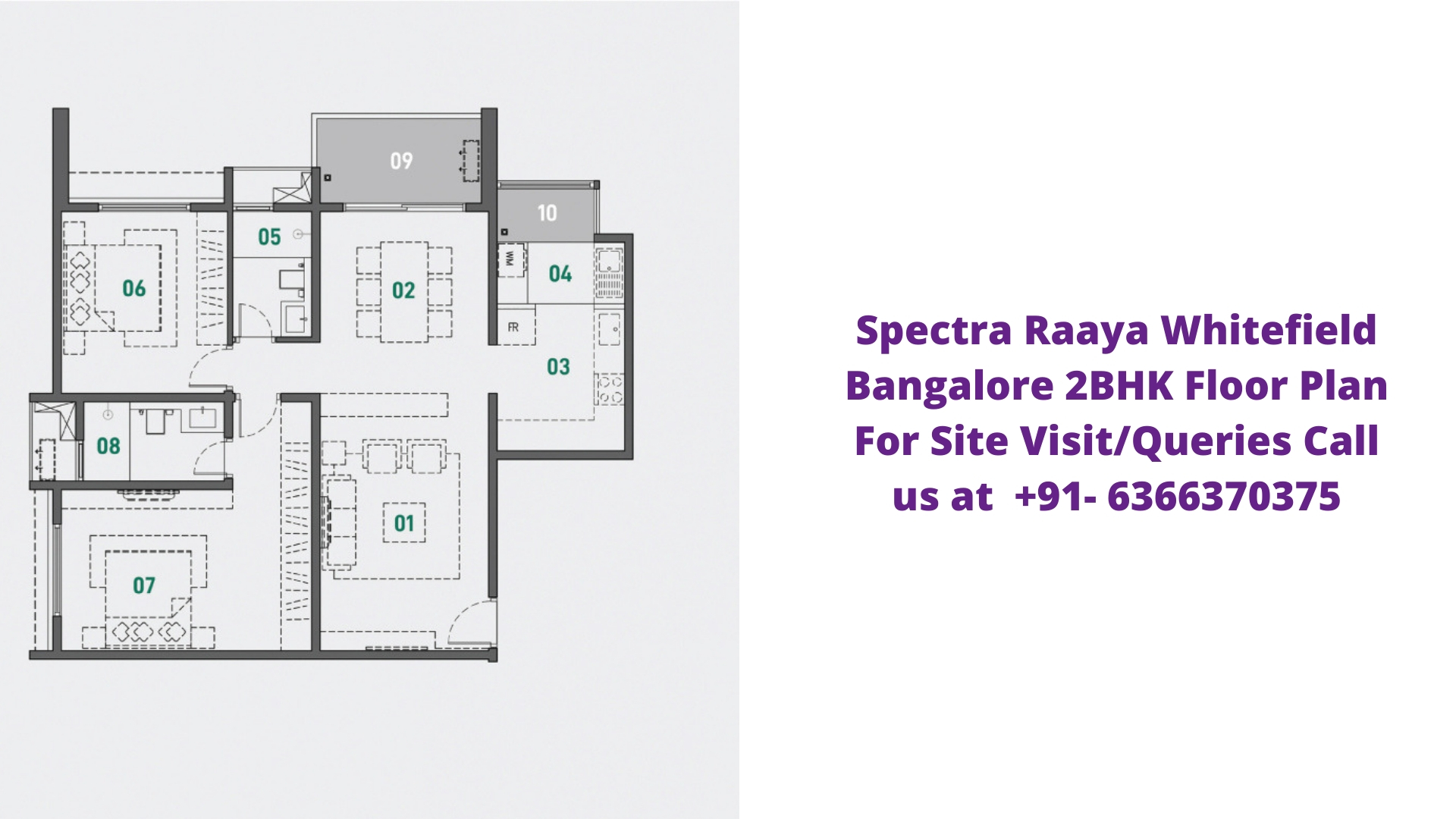 Spectra Raaya Whitefield Bangalore 2bhk Floor Plan