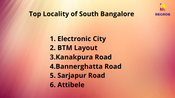 top locality of south bangalore