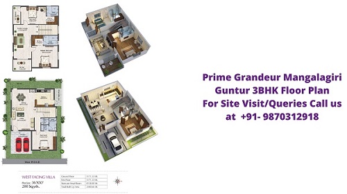 Prime Grandeur Mangalagiri Guntur 3BHK Floor Plan