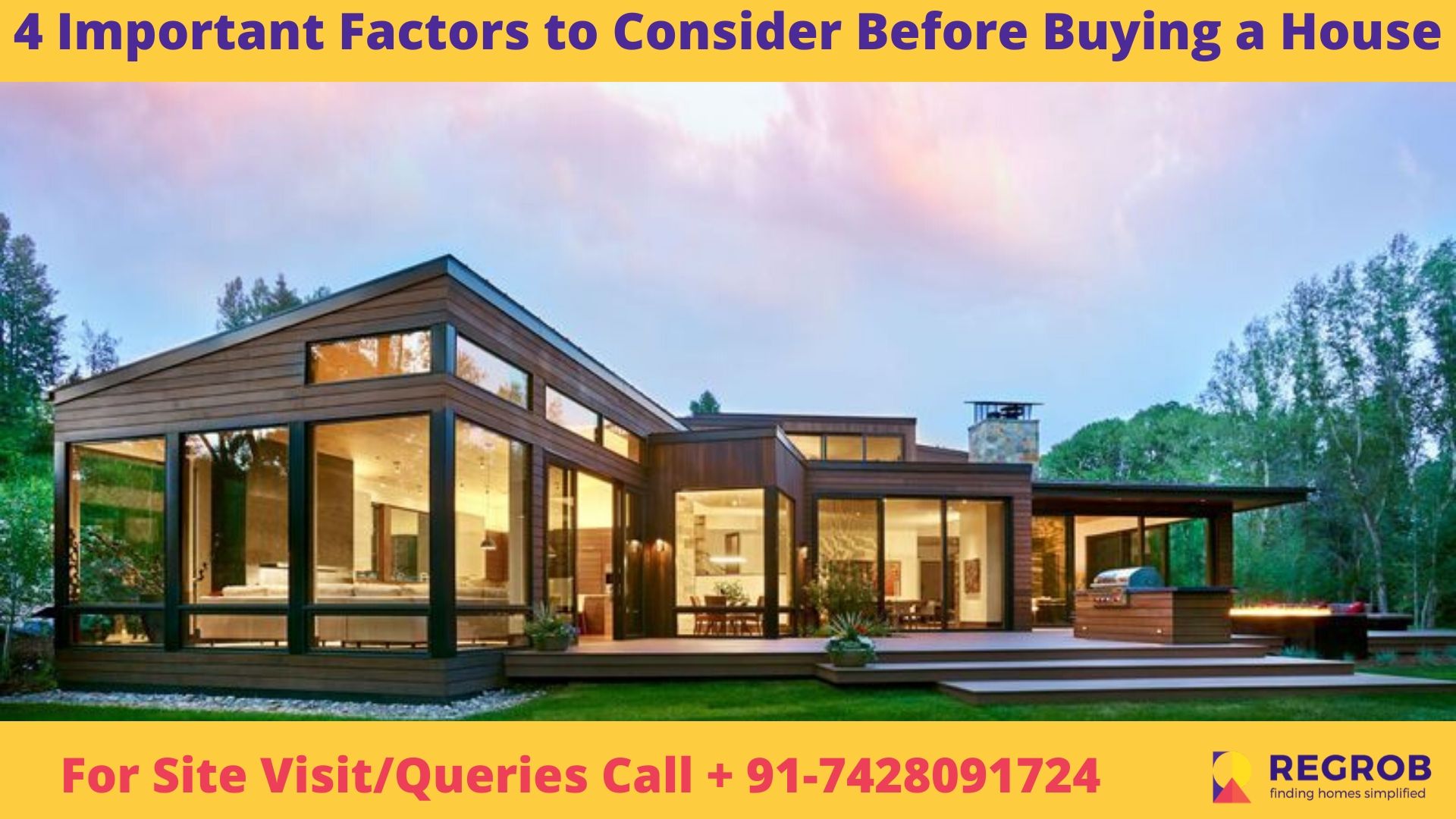 4 Important Factors One Should Consider Before Buying a House