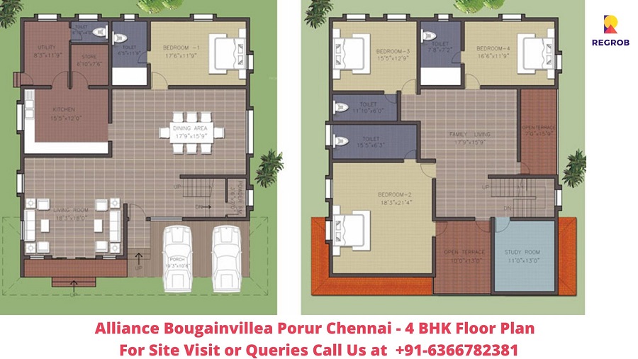 Alliance Bougainvillea Porur Chennai 4 BHK Villa Floor