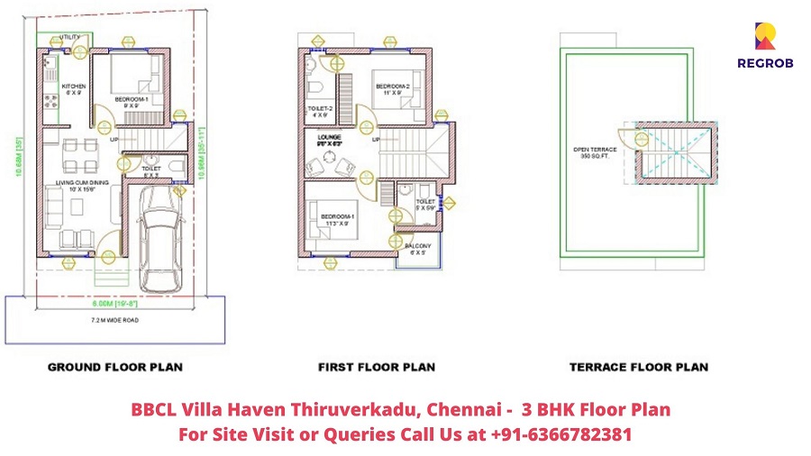 BBCL Villa Haven Thiruverkadu, Chennai 3 BHK Floor Plan