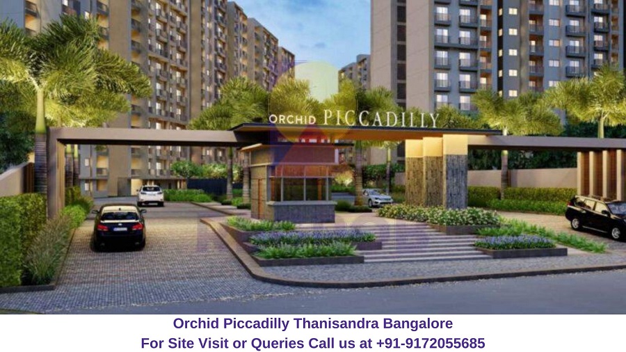 Orchid Piccadilly Thanisandra Bangalore Elevated View (1)