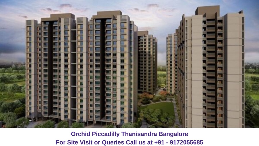 Orchid Piccadilly Thanisandra Bangalore Elevated View (1)