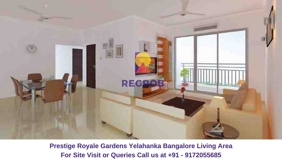 Prestige Royale Gardens Yelahanka Bangalore Living Area Regrob