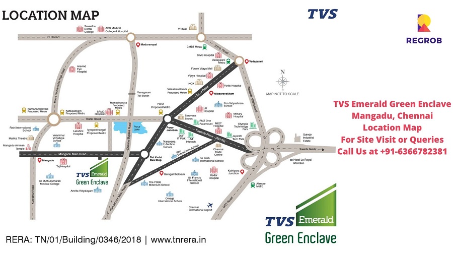 TVS Emerald Green Enclave Mangadu, Chennai Location Map