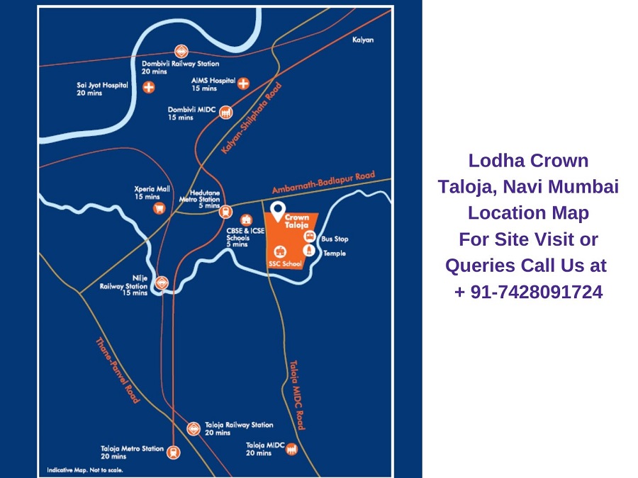 Lodha Crown Taloja, Navi Mumbai Location Map