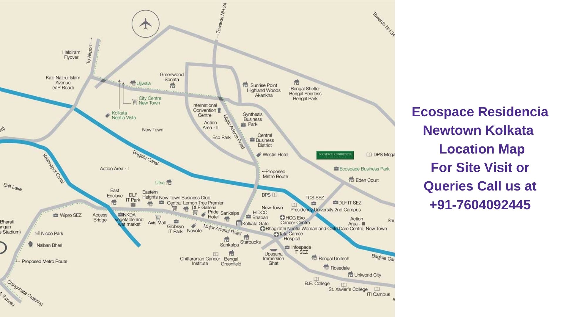 Ecospace Residencia Newtown Kolkata Location Map Regrob