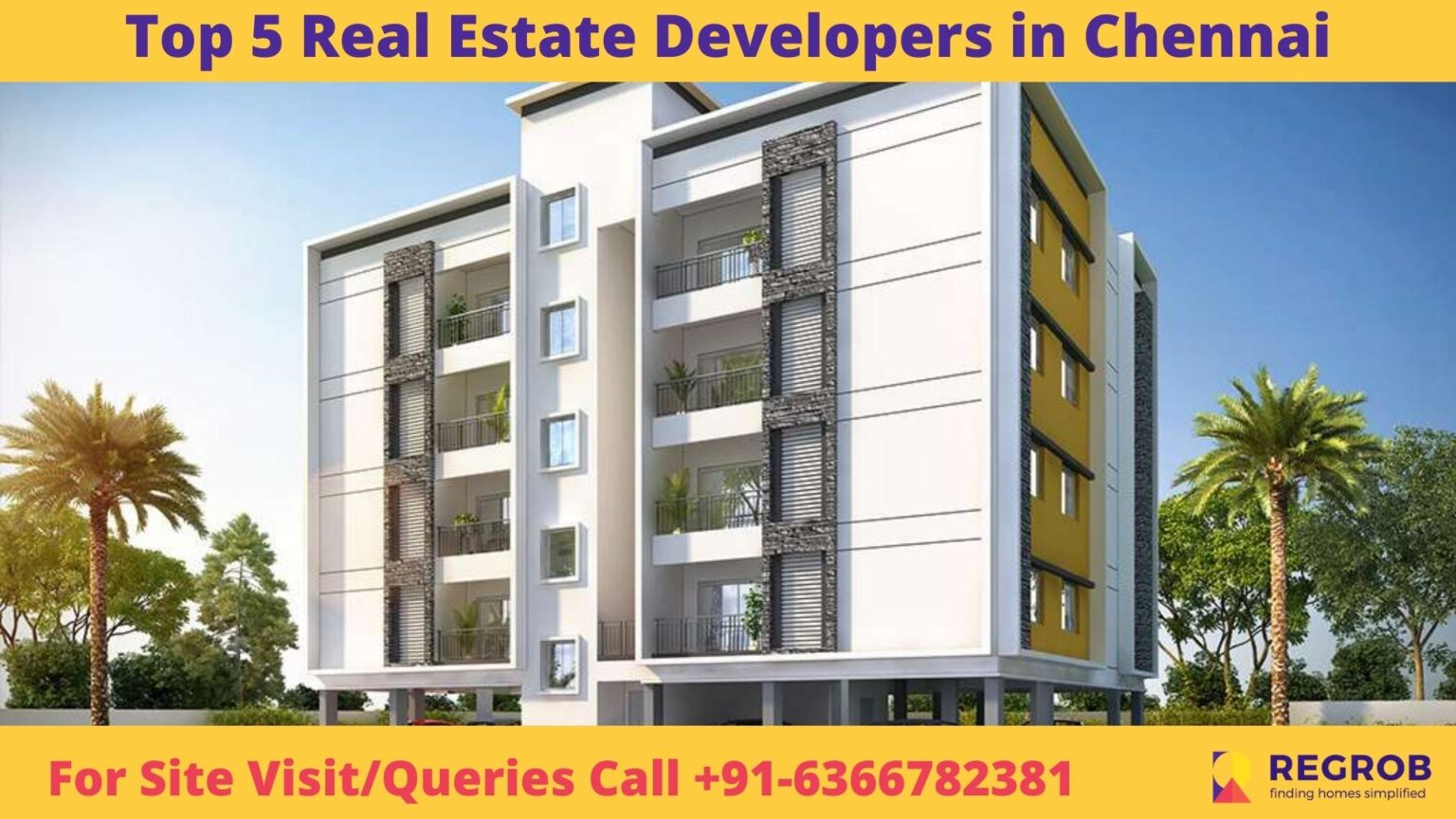 Which are the Top five Real Estate Developers in Chennai?