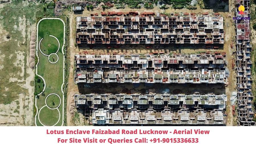 BBD Green City Lotus Enclave Villas Faizabad Road Lucknow Aerial View