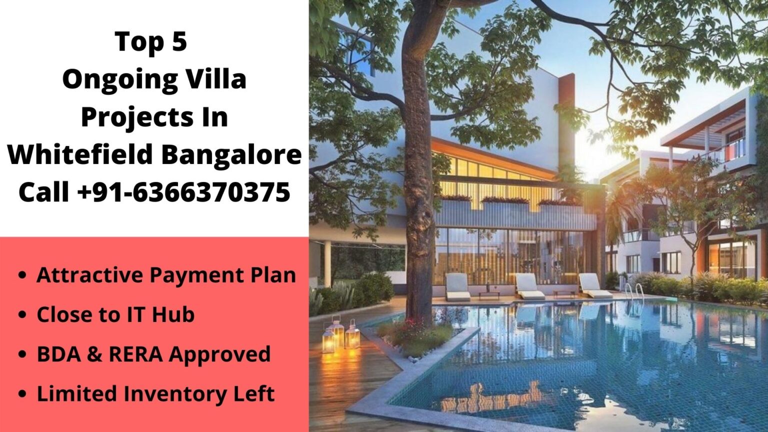 Top 5 Ongoing Villa Projects In Whitefield Bangalore Price, Reviews