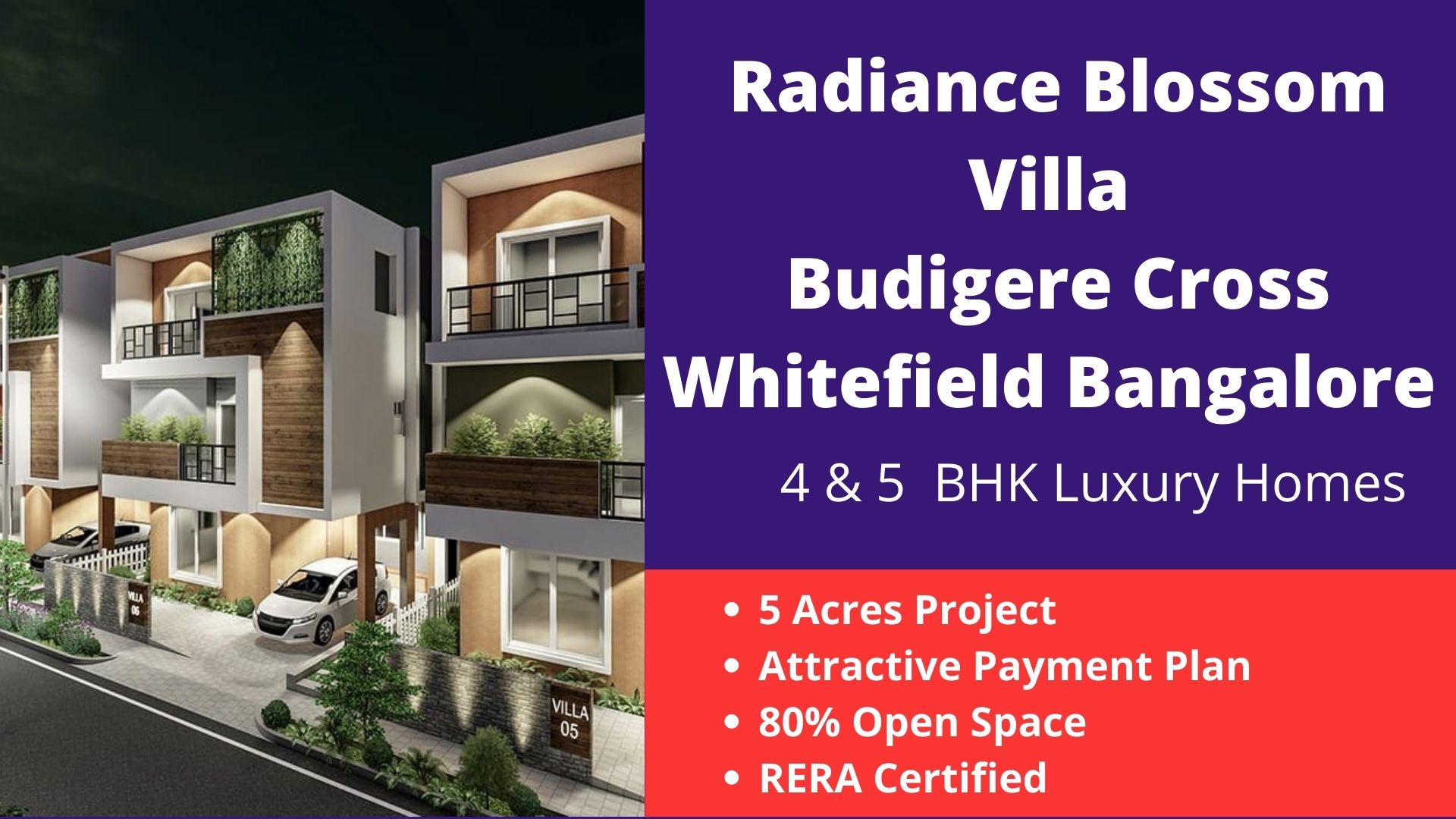 Radiance Blossom Villa Budigere Cross Whitefield Bangalore