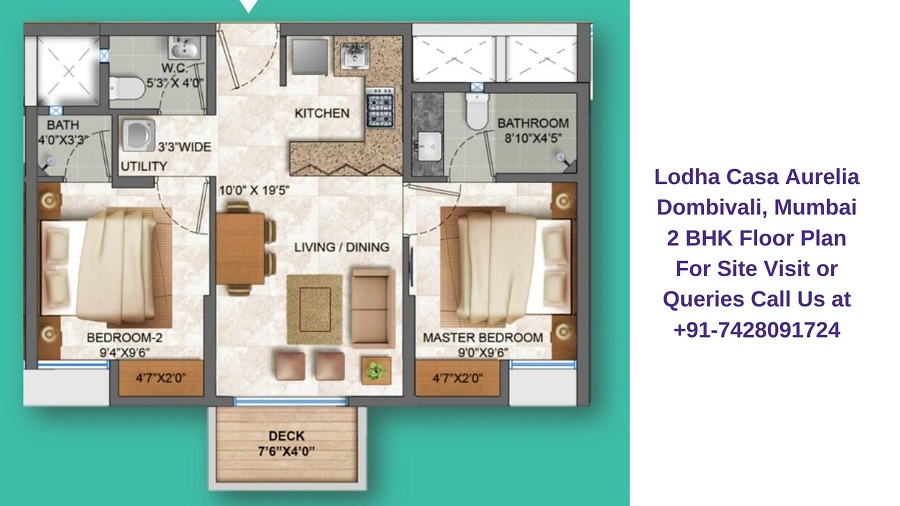 Lodha Casa Aurelia Dombivali, Mumbai 2 BHK Floor Plan