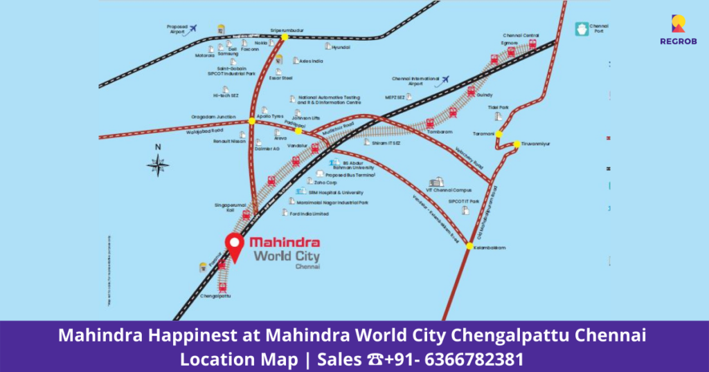 Mahindra Happinest Mahindra World City Location Map