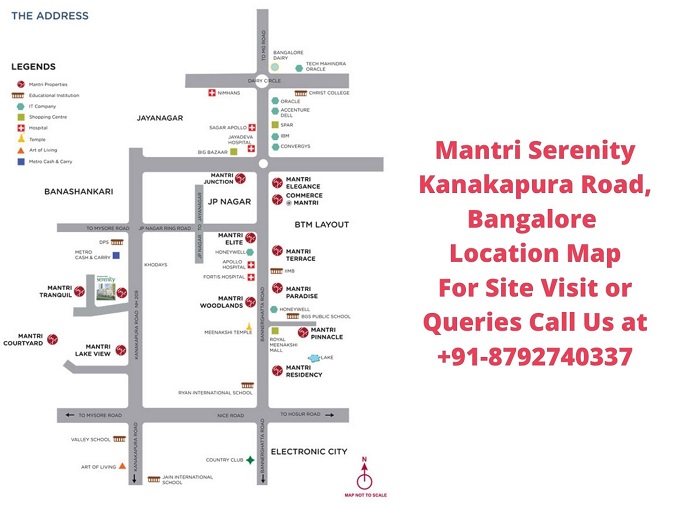 Mantri Serenity Kanakapura Road, Bangalore Location Map