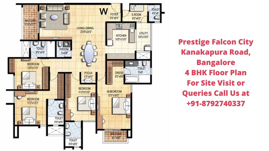 Pdf File Of 4bhk Residence Floor Plan