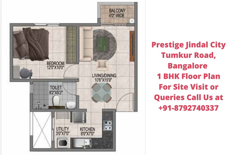 Prestige Jindal City Tumkur Road, Bangalore 1 BHK Floor Plan Regrob