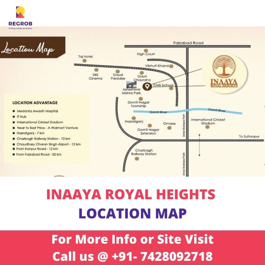 Location Map of Inaaya Royal Heights