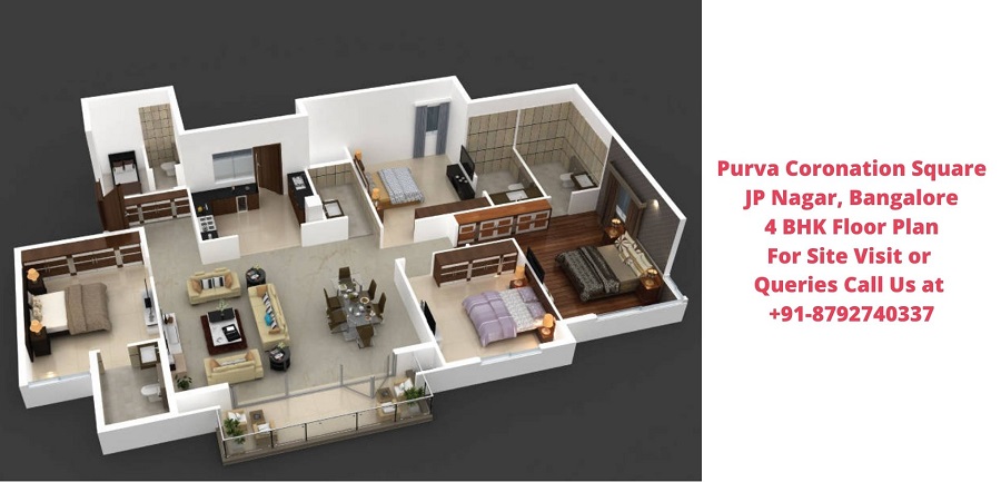 Purva Coronation Square JP Nagar, Bangalore 4 BHK Floor plan