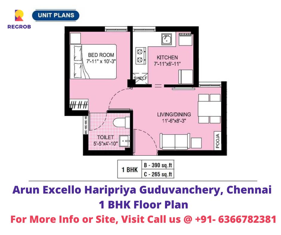 1 BHK Floor Plan