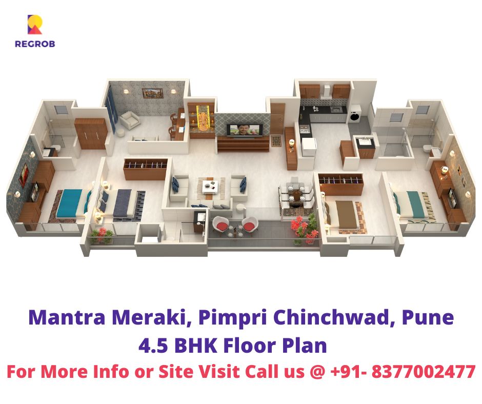 4.5 BHK Floor Plan